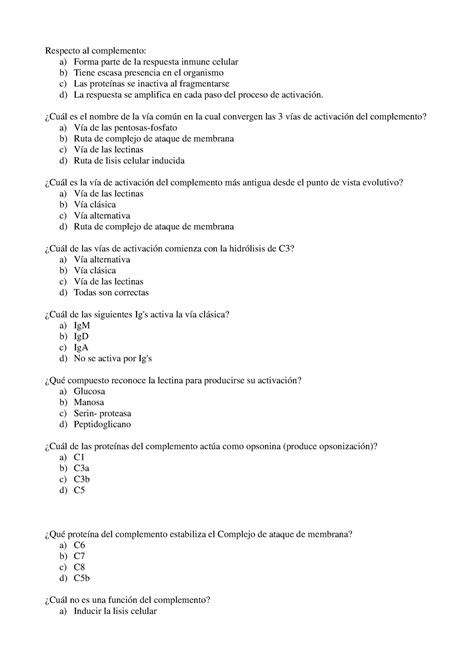 Examen 2017 Preguntas Y Respuestas Respecto Al Complemento A Forma