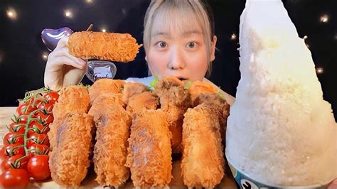 Asmr エビクリームコロッケ Shrimp Cream Croquette 새우 크림 고로케【咀嚼音 Mukbang Eating