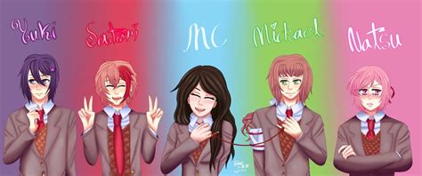 Doki Doki Literature Club Boys X Mc Ddlc Gendbend Artblog On Tumblr