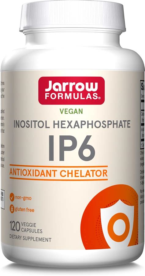 Jarrow Formulas Ip6 Inositol Hexaphosphate 500mg 120 Vegan Capsules