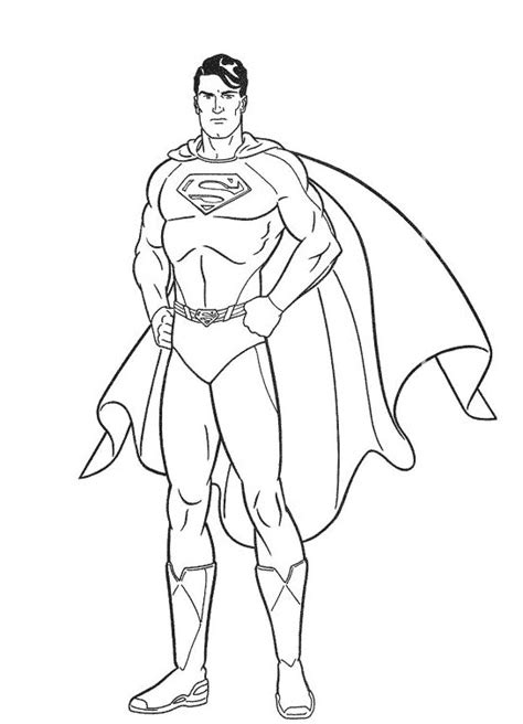 Coloriage Portrait de Superman dessin gratuit à imprimer