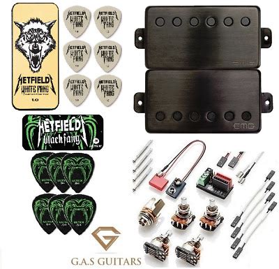 EMG F JH Set James Hetfield Brushed Black Chrome Floyd Spaced 12