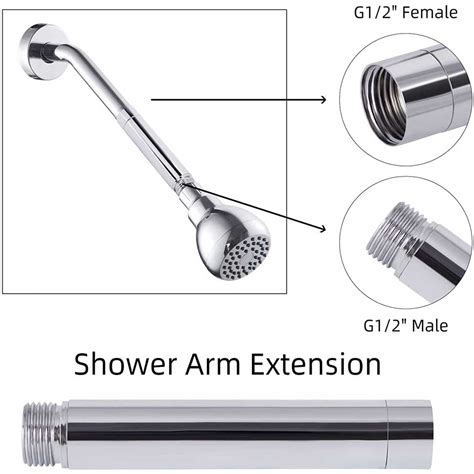 Zenghuiiii Shower Arm Extension Shower Head Extender Water Export