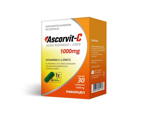 Ascorvit C 1000mg 30 Cáps Maxinutri