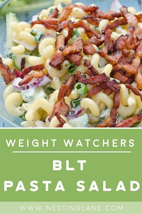 Weight Watchers BLT Pasta Salad Recipe With Bacon Lettuce And Tomato