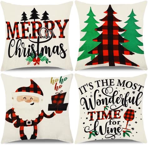 Juego De Fundas De Almohada De Navidad De X Cm Fundas De