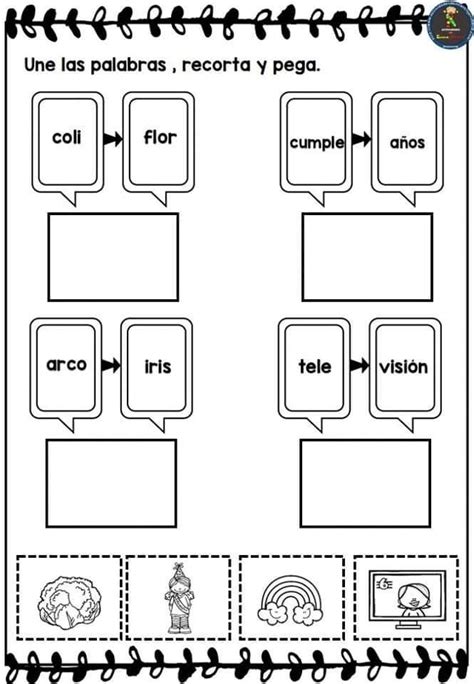 Pin De Stefanya De Lemus En Lenguaje Palabras Compuestas Actividades