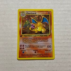 Charizard 1st Edition Base Set Holo / Holographic Reprint - Etsy