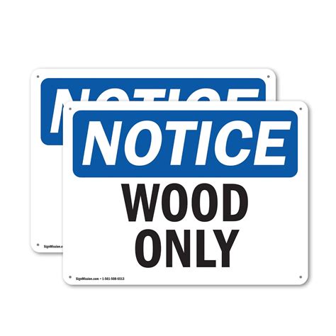 2 Pack Wood Only Osha Notice Sign 18 Inch X 12 Inch Plastic Sign Weather Resistant Uv