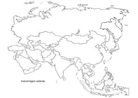 Landkarten Asien Ausmalbild Kostenlos Herunterladen