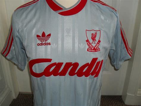 Liverpool Away Football Shirt 1988 1989 Sponsored By Candy