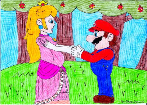 Mario And Pregnant Peach Request By Greendayluigi On Deviantart