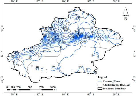 Spatial Distribution Of The Precipitation In Xinjiang Download Scientific Diagram