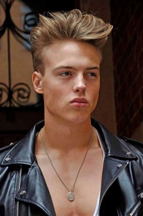 Lucky Blue Smith Hommes Sexy Hagen U Neck Great Hair Male Beauty