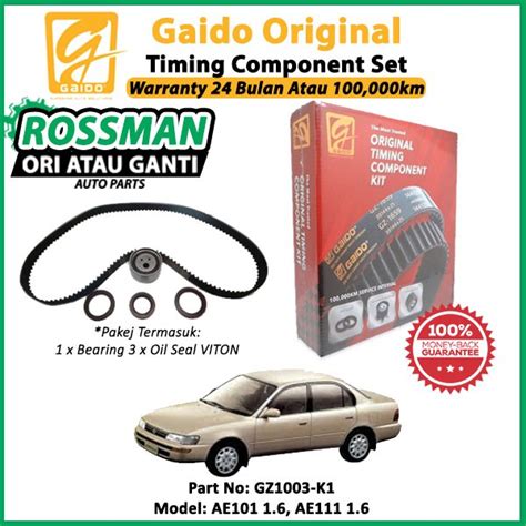 Toyota Ae Ae Gaido Original Timing Belt Kit Set Gz