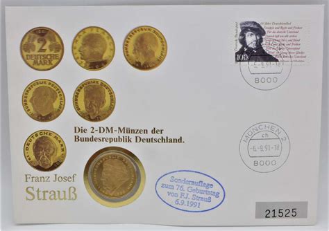 Bundesrepublik Deutschland BRD 2 Deutsche Mark 1990 J 2 DM Münzen