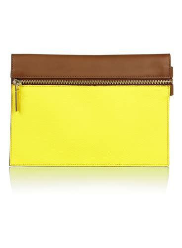 Pochette en cuir bicolore Victoria Beckham Vie Pratique Féminin