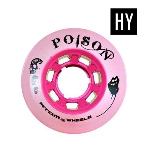 Atom Poison Hybrid Roller Skate Wheels Pink 84a Lucky Skates Lucky