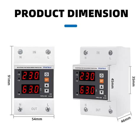 63A Din Rail 230V Adjustable Over And Under Voltage Protective Device