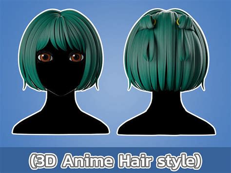 D Model Anime Hair Style Vr Ar Low Poly Cgtrader