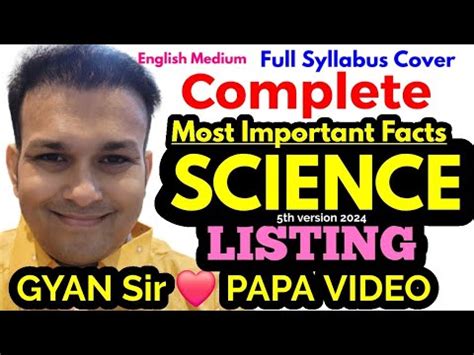 Complete Science Gk Listing Study For Civil Services Papa Video