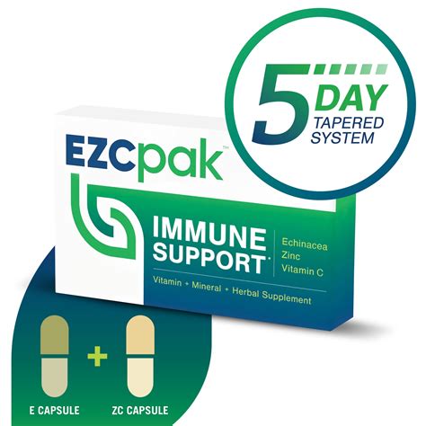 Ezc Pak Immune Support Echinacea Zinc Vitamin C Supplement 1 Pack