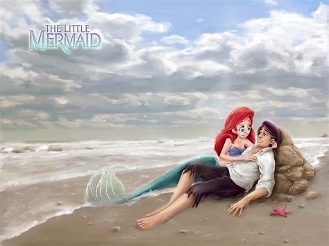 Hd Wallpaper The Little Mermaid Cartoon The Little Mermaid Ariel And Eric Wallpaper