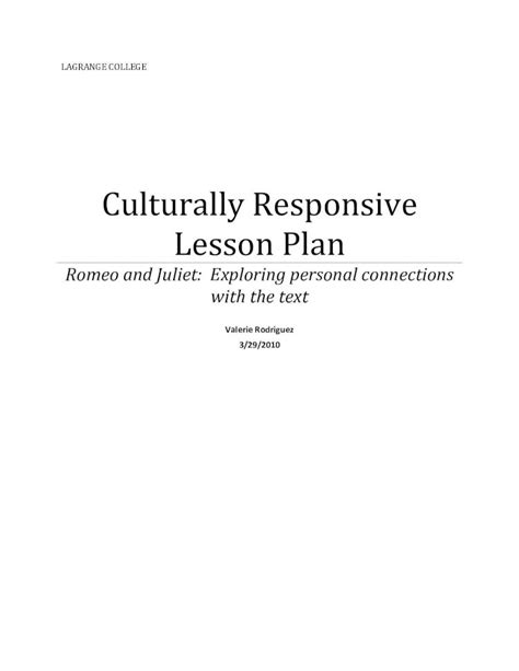 Pdf Culturally Responsive Lesson Plan Dokumentips