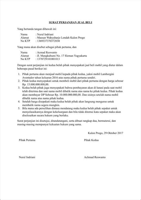 Contoh Surat Perjanjian Kpr Surat Permohonan Desain Contoh Surat