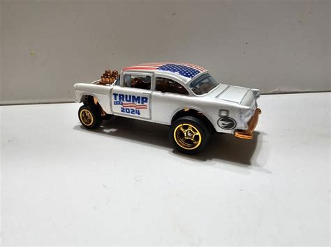 Hot Wheels Custom55 Chevy Gasser Trump 2024 Real Riders Ebay