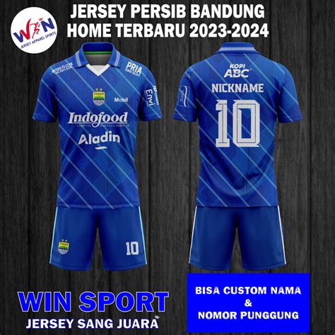 Jual Setelan Jersey Sepak Bola PERSIB BANDUNG HOME 2023 2024 Sudah 3