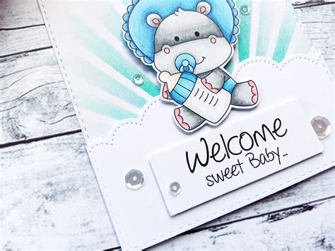 Welcome Sweet Baby Boy Version Craftin Desert Divas Handmade Card