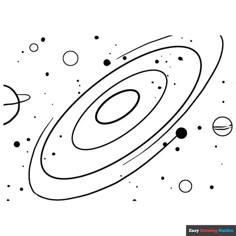 Galaxy Coloring Page Easy Drawing Guides