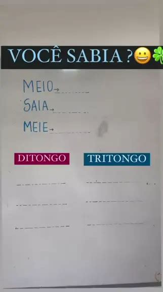 Assoalho Ditongo Tritongo Ou Hiato