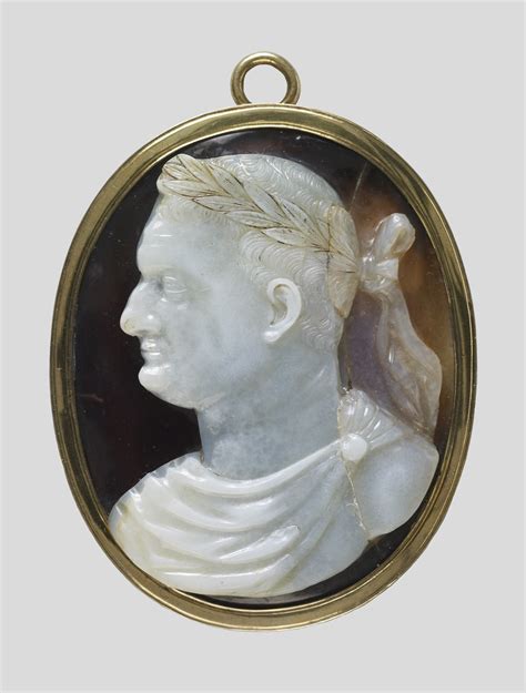 Antique Cameo With Portrait Of The Roman Emperor Vespasian The