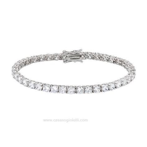 Bracciale Donna Amen Tennis Tnbb Argento Zirconi Argento