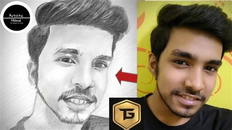 How To Draw Techno Gamerz Drawing Ujjwal Gamer Timelapse Artistic