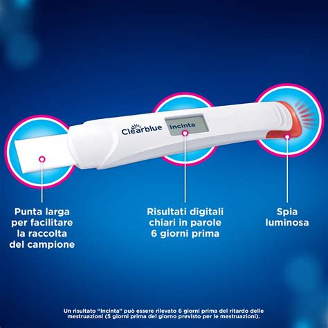 Clearblue Test Di Gravidanza Rilevazione Digitale Precoce Pz Redcare