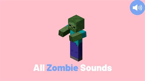 Minecraft All Zombie Sounds Sound Effects For Editing YouTube