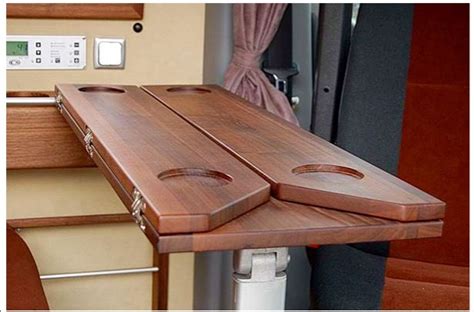 Clever Folding Table In Mercedes Sprinter Camper Van