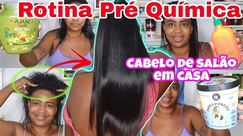 ROTINA CAPILAR PRÉ QUÍMICA CABELO ALISADO POROSO RESSECADO MENOS QUEBRA