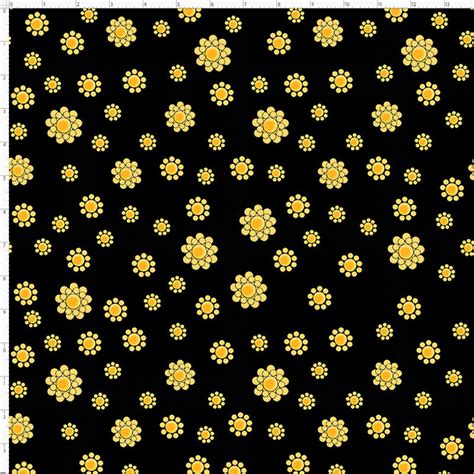 Black & Yellow Dot Quilting Fabric Yard for Crafts