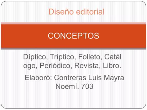 Conceptos De Diseño Editorial Ppt