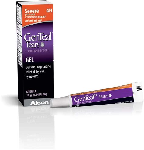 Genteal Lubricant Eye Gel Severe 034 Fl Oz Long Lasting Relief For