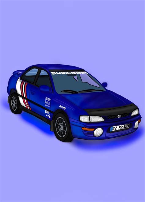 Subaru Impreza Poster Picture Metal Print Paint By Sebastian