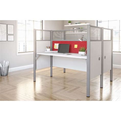 Bestar Pro Biz W Office Cubicles With Red Tack Boards And High