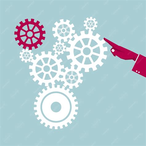 finger push   isolated  blue background premium vector