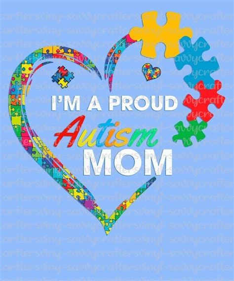 Im A Proud Autism Mom Heart Savvy Crafters Vinyl And Ts