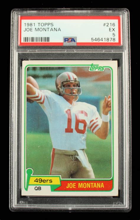 Joe Montana 1981 Topps 216 Rc Psa 5 Pristine Auction