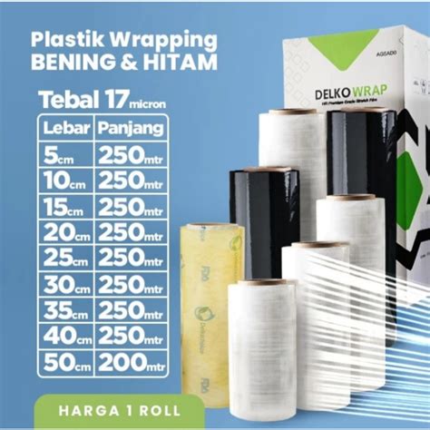 Jual Plastik Wrapping Barang Stretch Film Delkowrap Uk 30cm 35cm